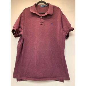 Polo Ralph Lauren Polo Shirt Mens XXL Burgundy Excellent Cotton Pique Logo 12389